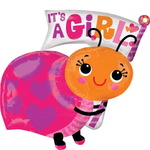 IT'S A GIRL LADYBUG SUPER SHAPE