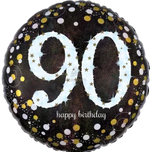 18" SPARKLING BIRTHDAY 90 HOLOGRAPHIC