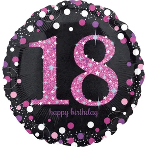 18" PINK CELEBRATION 18 HOLOGRAPHIC