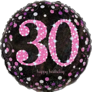 18" PINK CELEBRATION 30 HOLOGRAPHIC