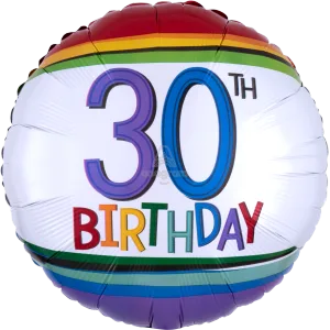 18" RAINBOW BIRTHDAY 30 HX