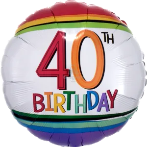 18" RAINBOW BIRTHDAY 40 HX
