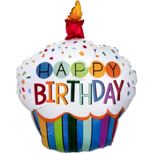 RAINBOW BIRTHDAY CUPCAKE SUPER SHAPE