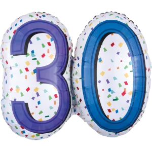 RAINBOW BIRTHDAY 30 SUPER SHAPE
