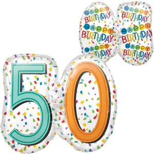 RAINBOW BIRTHDAY 50 SUPER SHAPE