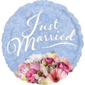18" JUST MARRIED BOUQUET HX
