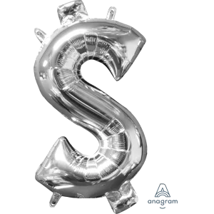 16" SYMBOL $ DOLLAR SIGN SILVER