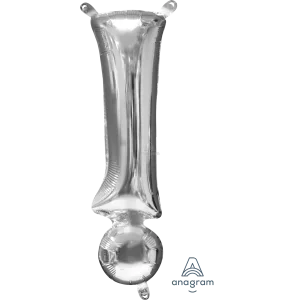 16" SYMBOL ! EXCLAMATION POINT SILVER