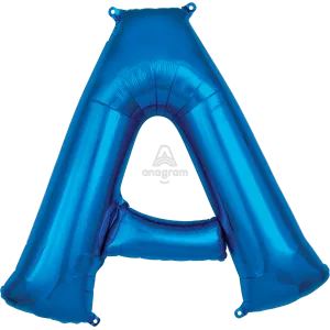 34" LETTER A BLUE