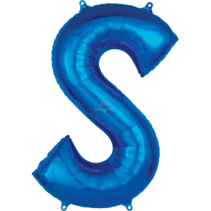 34" LETTER S BLUE