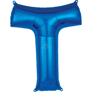 34" LETTER T BLUE