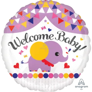 18" WELCOME BABY STREAMERS HX