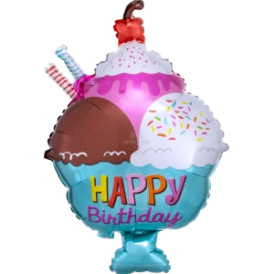18" ICE CREAM SUNDAE BIRTHDAY JUNIOR SHAPE