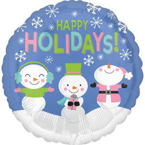 18" HAPPY SNOWMEN HX