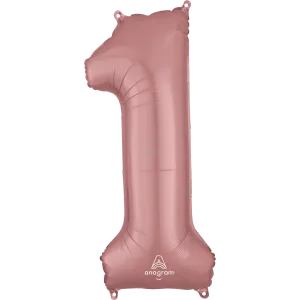 34" NUMBER 1 ROSE GOLD