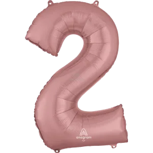 34" NUMBER 2 ROSE GOLD