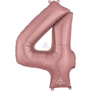 34" NUMBER 4 ROSE GOLD