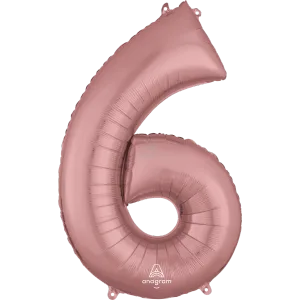 34" NUMBER 6 ROSE GOLD