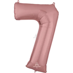 34" NUMBER 7 ROSE GOLD