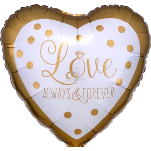 18" SPARKLING GOLD WEDDING HX