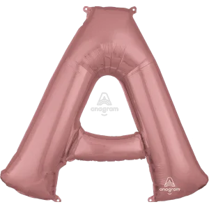 34" LETTER A ROSE GOLD