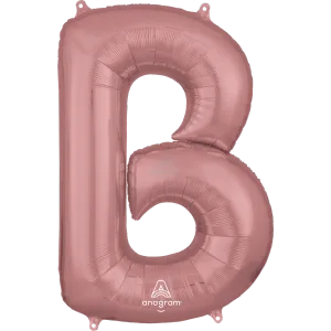 34" LETTER B ROSE GOLD