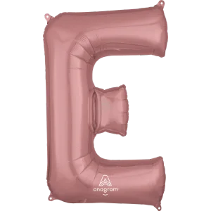 34" LETTER E ROSE GOLD