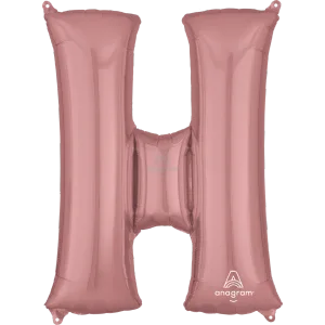 34" LETTER H ROSE GOLD