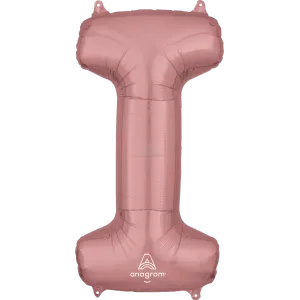 34" LETTER I ROSE GOLD