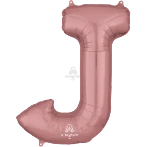 34" LETTER J ROSE GOLD