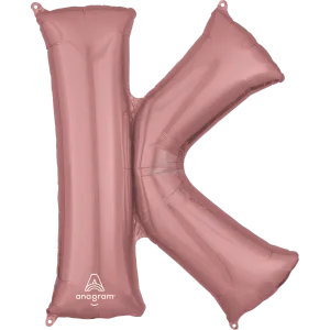 34" LETTER K ROSE GOLD