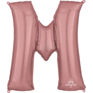 34" LETTER M ROSE GOLD