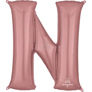 34" LETTER N ROSE GOLD