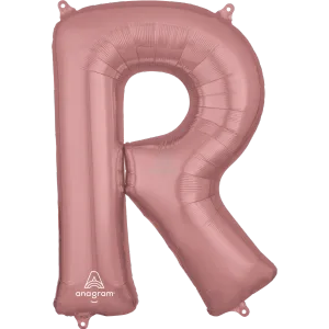 34" LETTER R ROSE GOLD