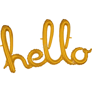 HELLO GOLD SCRIPT PHRASE