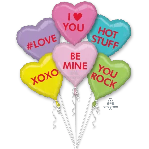 CANDY HEARTS BOUQUET OF BALLOONS