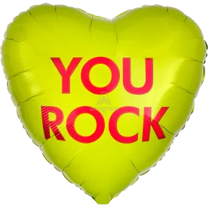 18" YOU ROCK CANDY HEART HX