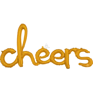 CHEERS GOLD SCRIPT PHRASE