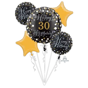 SPARKLING BIRTHDAY PERSONALIZE IT BOUQUET OF BALLOONS