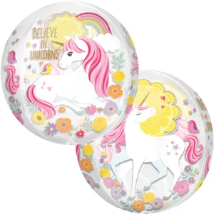 15" MAGICAL UNICORN CLEAR ORBZ