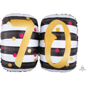PINK & GOLD MILESTONE 70 HOLOGRAPHIC SUPER SHAPE