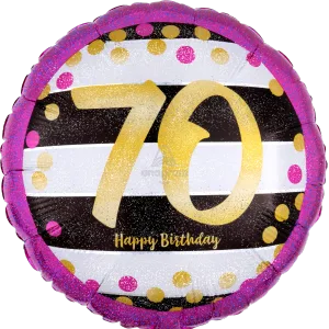 18" PINK & GOLD MILESTONE 70 HOLOGRAPHIC