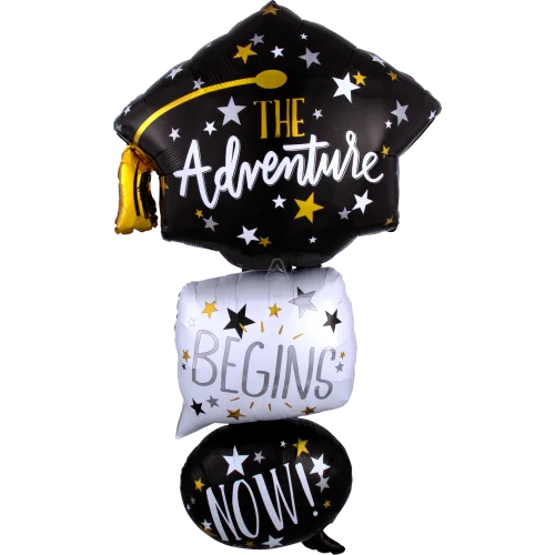 GRAD CAP BUBBLES MULTI-BALLOON — Loftus Balloons & More