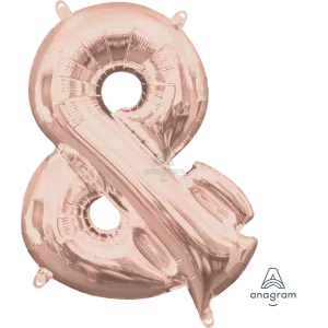 16" SYMBOL & AMPERSAND SIGN ROSE GOLD