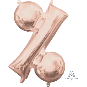 16" SYMBOL % PERCENT SIGN ROSE GOLD