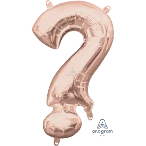 16" SYMBOL ? QUESTION MARK ROSE GOLD