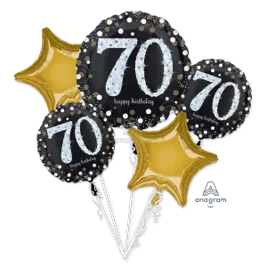 SPARKLING BIRTHDAY 70 BOUQUET OF BALLOONS