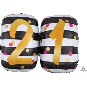 PINK & GOLD MILESTONE 21 HOLOGRAPHIC SUPER SHAPE