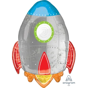 BLAST OFF BIRTHDAY ROCKET SUPER SHAPE
