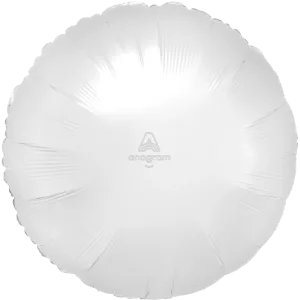 18" WHITE SATIN LUXE ROUND HX